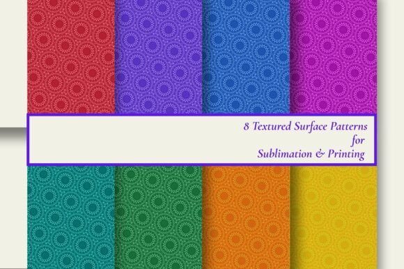 8 Vibrant Seamless Sublimation Patterns: A Versatile Design Toolkit for Print-on-Demand and Craft Enthusiasts