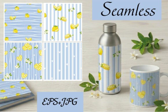 Amalfi Lemon Blue Striped Patterns: A Fresh Take on Summer Design
