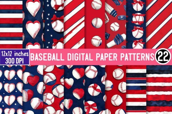 Baseball Digital Paper Patterns: A Must-Have for Creative Projects