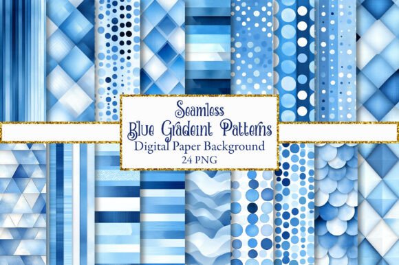 Blue Gradient Patterns for Creative Projects