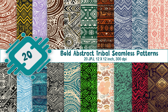 Bold Abstract Tribal Seamless Patterns