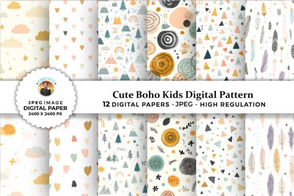 Cute Boho Kids Digital Patterns: A Creative Resource for Every Craft Enthusiast