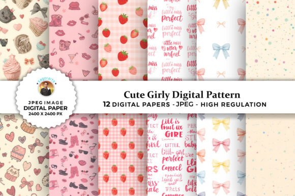 Cute Girly Digital Patterns