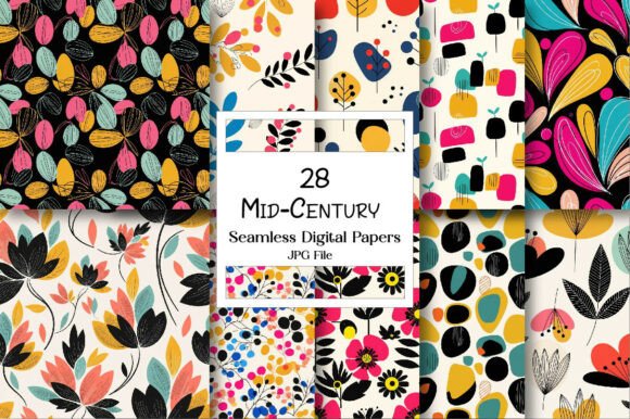 Mid-Century Seamless Patterns: A Timeless Design Inspiration