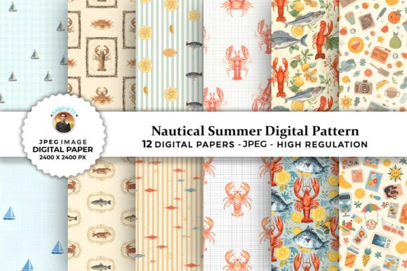 Nautical Summer Digital Patterns