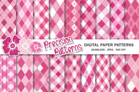 Pink Argyle Patterns Bundle: A Versatile Digital Design Resource