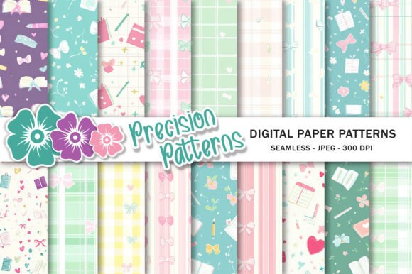 Preppy School Seamless Patterns: A Strategic Design Resource for Creative and Professional Projects