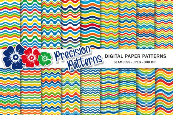 Rainbow Wavy Stripes Patterns: A Versatile Design for Creative Projects