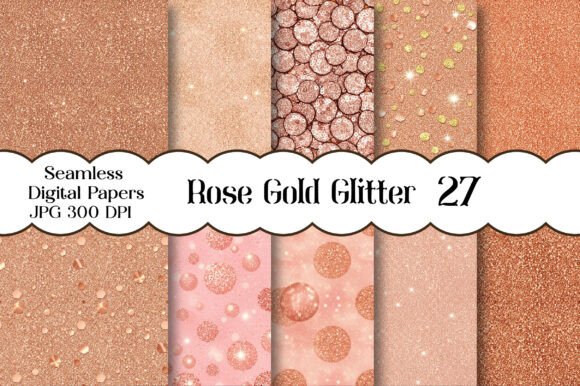 Rose Gold Glitter Seamless Patterns